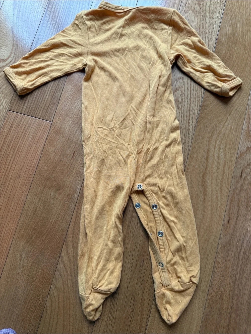 kate quinn Mustard Yellow Footed Baby One-Piece